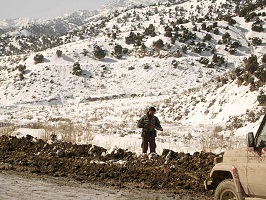 Security Man in Snow